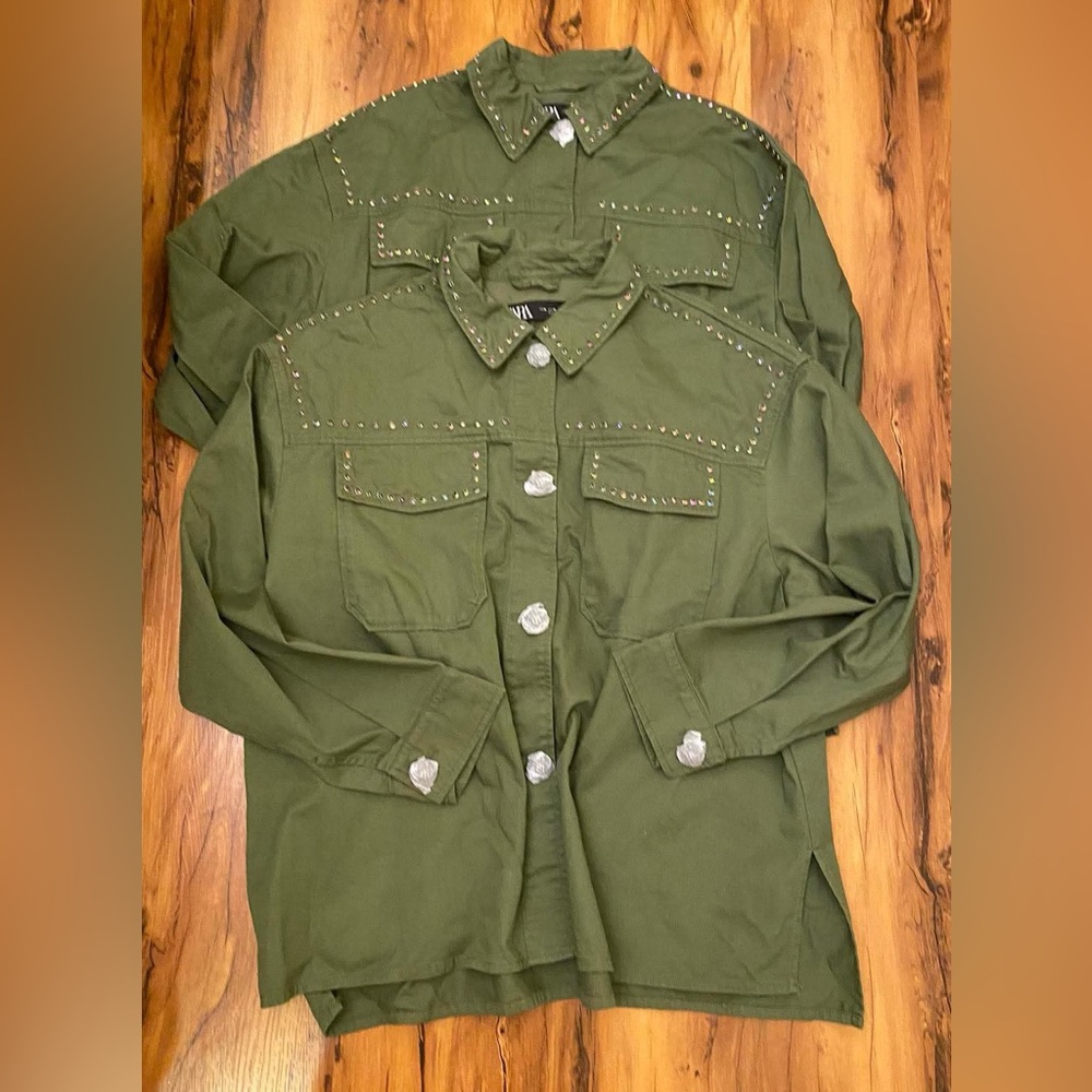 Zara women limited edition embroidered oversize jacket